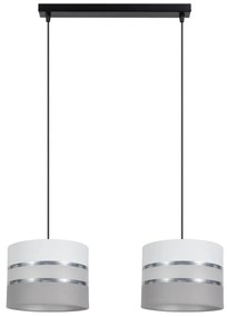Luster na lanku CORAL 2xE27/60W/230V biela/šedá
