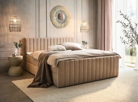 XXXLutz AMERICKÁ POSTEĽ, 140/200 cm, béžová Boxxx - Online Only spálne - 002444002511