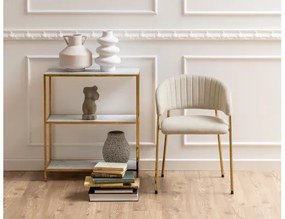 Jídelní židle Ann béžovo-zlatá