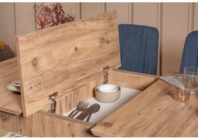 Jedálenský set Vina 5D borovica atlantická/tmavo modrá