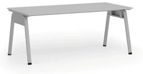 Kancelársky stôl PRIMO GAMMA, 1800 x 900 mm, sivá podnož, sivá