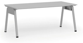 Kancelársky stôl PRIMO GAMMA, 1800 x 900 mm, sivá podnož, sivá