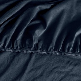 BAVLNENÉ PRESTIERADLO S GUMOU ADELA 120X200X25 CM TMAVOMODRÁ