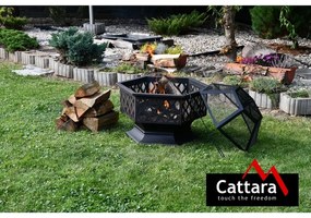 Cattara 13008 Ohnisko s poklopom Hexagon, 60,5 x 70 x 62,5 cm