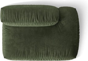 Zelený zamatový modul pohovky (pravý roh) Martina – Micadoni