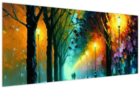 Obraz - Nočná prechádzka (120x50 cm)