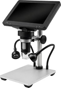 LEAN Toys Vzdelávací digitálny mikroskop s káblovým diaľkovým ovládaním, zväčšenie 1200×, LCD displej 7 palcov, HD kamera