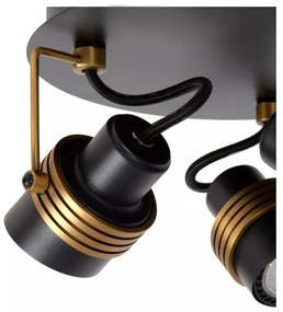Lucide 34944/13/30 - Bodové svietidlo TUNDRAN 3xGU10/5W/230V čierna