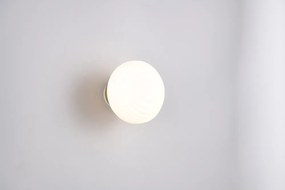 Biele sklenené LED nástenné svietidlo na USB ø 15,5 cm Earl – Reality