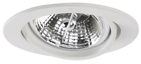 Sada 6 moderných zapustených bodových svietidiel bielej farby s možnosťou naklápania AR70 - Cisco