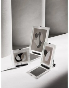 Čierny sklenený stojací rámček 19x23 cm Flute – Umbra