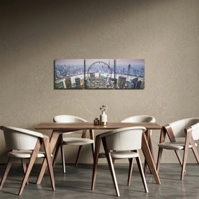 Obraz - Shanghai, Čína (s hodinami) (90x30 cm)