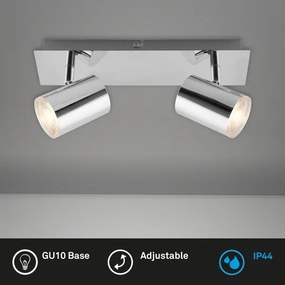 Briloner 2731-028 - Kúpeľňové bodové svietidlo BANYO 2xGU10/5W/230V lesklý chróm