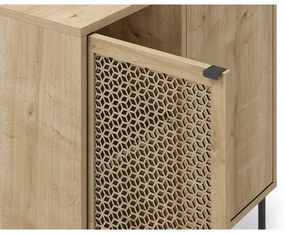 Nízka komoda v dekore duba v prírodnej farbe 80x80 cm Inca – Marckeric