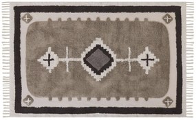 Bavlnený koberec 140 x 200 cm béžová/hnedá GEYVE Beliani