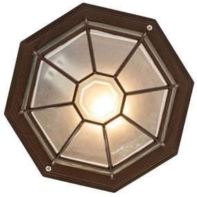 Rustikálne stropné svietidlo hrdzavo hnedé 26,5 IP44 - Bri