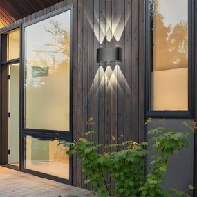 Brilagi - LED Vonkajšie nástenné svietidlo FLAREBOX LED/6W/230V čierna IP65