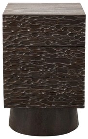 Tmavohnedý nočný stolík z mangového dreva Crumble – WOOOD