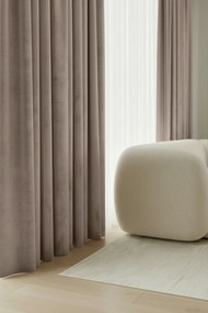Velúrový záves SOFT VELVET tmavobéžový na riasiacu pásku Rozmer: 140x270 cm