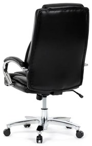 Autronic BONTEC Kancelárske kreslo, hojdací mechanizmus, čierna ekokoža, KA-F1385 BK Farba: Čierna