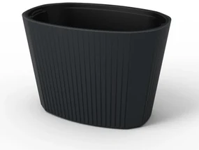 Kvetináč UH 593x394 mm MUZA antracit výška 407 mm s vložkou KLC