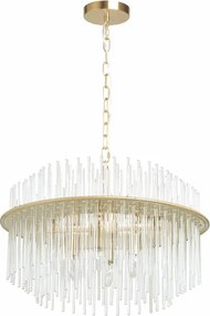 Toolight Toolight, krištáľové stropné svietidlo 6xE14 APP1653-6CP, zlatá lesklá, OSW-01596