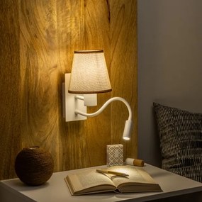 Brilagi - LED Nástenná lampa NUBILA 1xE27/25W/230V + LED/3W biela/hnedá