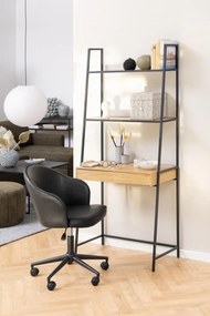 Písací stôl s regálom Seaford dub riviéra