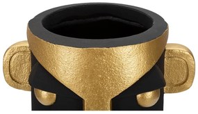 Vysoká váza z polyresínu v čierno-zlatej farbe 40 cm Tribal – Mauro Ferretti