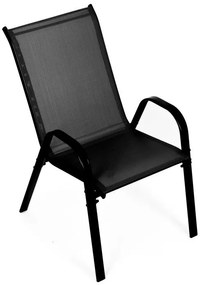 SADA 4 X ZÁHRADNÁ STOLIČKA ALDA ČIERNA