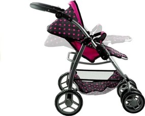 Kočík pre bábiky Alice Deep, kočík, prenosná postieľka 2v1