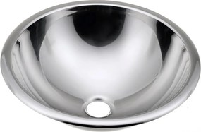 Sapho Sapho, nerezová umývadlová misa, priemer 41 cm, bez prepadu, oceľ Aisi304, 13030.B