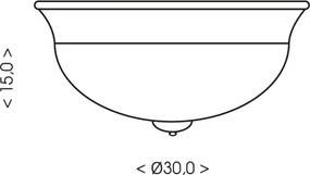 Brilagi - Stropné svietidlo FRESCO 2xE27/40W/230V, priemer 30 cm, mosadz