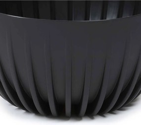 Závěsný květináč STRIPPED Eco 29,8x15,6 cm černý