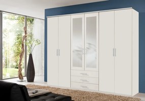 Šatníková skriňa Ben, 270 cm, biela