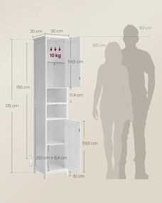 Kúpeľňová skrinka Vasagle Plata biela