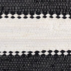 My Flair, Kusový koberec Ashram Schwarz, 60x110, čiernobiela, chodba / predsieň