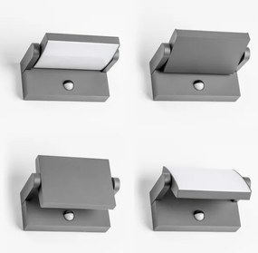 Redo 90587 - LED vonkajšie svietidlo so senzorom FLIP LED/20W/230V 3000K IP54 antracit