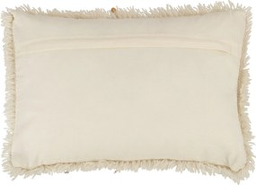 Krémový slučkový vankúš so zlatými flitrami Pearl – 40*60*20 cm