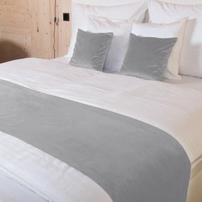 Biante Zamatový prehoz/behúň na posteľ Velvet Prémium SVP-039 Sivý 60x220 cm