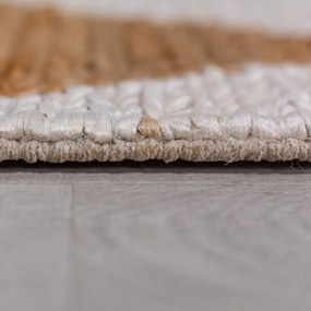 Biely/v prírodnej farbe ručne tkaný koberec s prímesou juty 120x170 cm Effie Diamond – Flair Rugs
