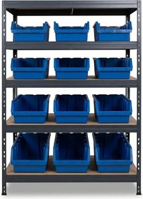 Regál s otvorenými zásobníkmi RIVET Ergobox 4