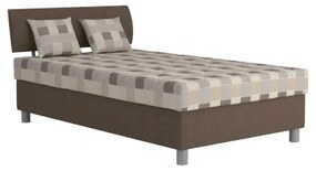 Čalúnená posteľ s úložným priestorom a matracom GEORGE 120x200 cm hnedá