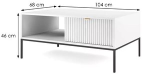 Biely konferenčný stolík NOVA L104