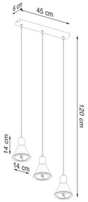 Sollux SL.0988 - Luster na lanku TAZILA 3xES111/60W/230V biela