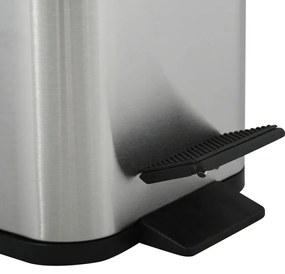 Nášľapný oceľový odpadkový kôš v matne striebornej farbe 5 l Erik – Spirella