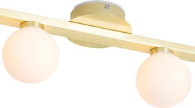 Moderné stropné svietidlo mosadz IP44 4-žiarovkové - Cederic