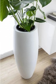 Kvetináč MAGNUM, sklolaminát, výška 80 cm, biely mat
