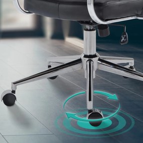 Kancelárska stolička Oakland - koženka - Čierna