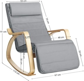 Hojdacie kreslo Luna šedé